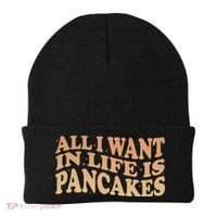 Retro All I Want In Life Is Pancakes Beanie thumb 0