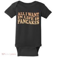 Retro All I Want In Life Is Pancakes Baby Bodysuit thumb 0