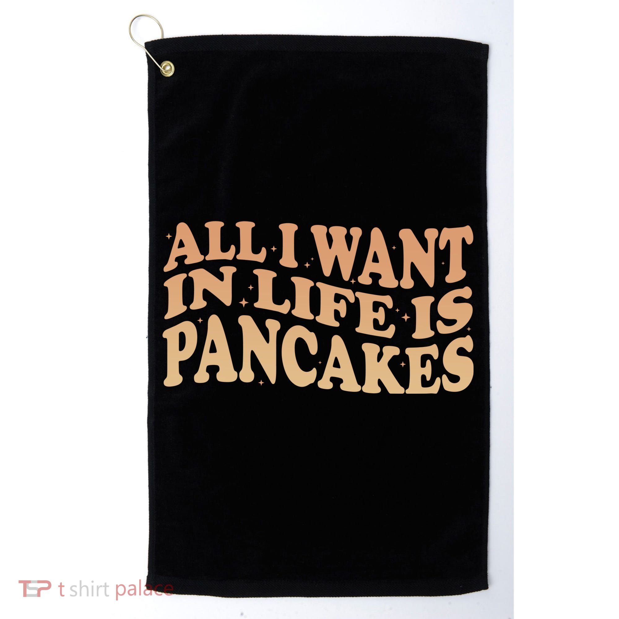 Retro All I Want In Life Is Pancakes Golf Towel
