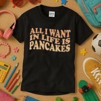 Retro All I Want In Life Is Pancakes Kids T-Shirt thumb 3