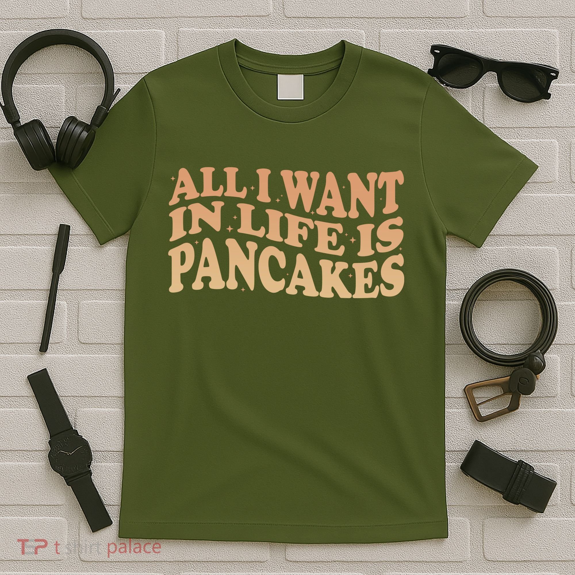 Retro All I Want In Life Is Pancakes T-Shirt