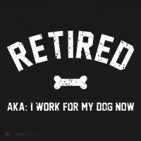 Retired Aka I Work For My Dog Now Backpack thumb 2