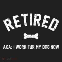 Retired Aka I Work For My Dog Now Golf Towel thumb 3