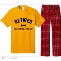 Retired Aka I Work For My Dog Now Pajama Set thumb 0