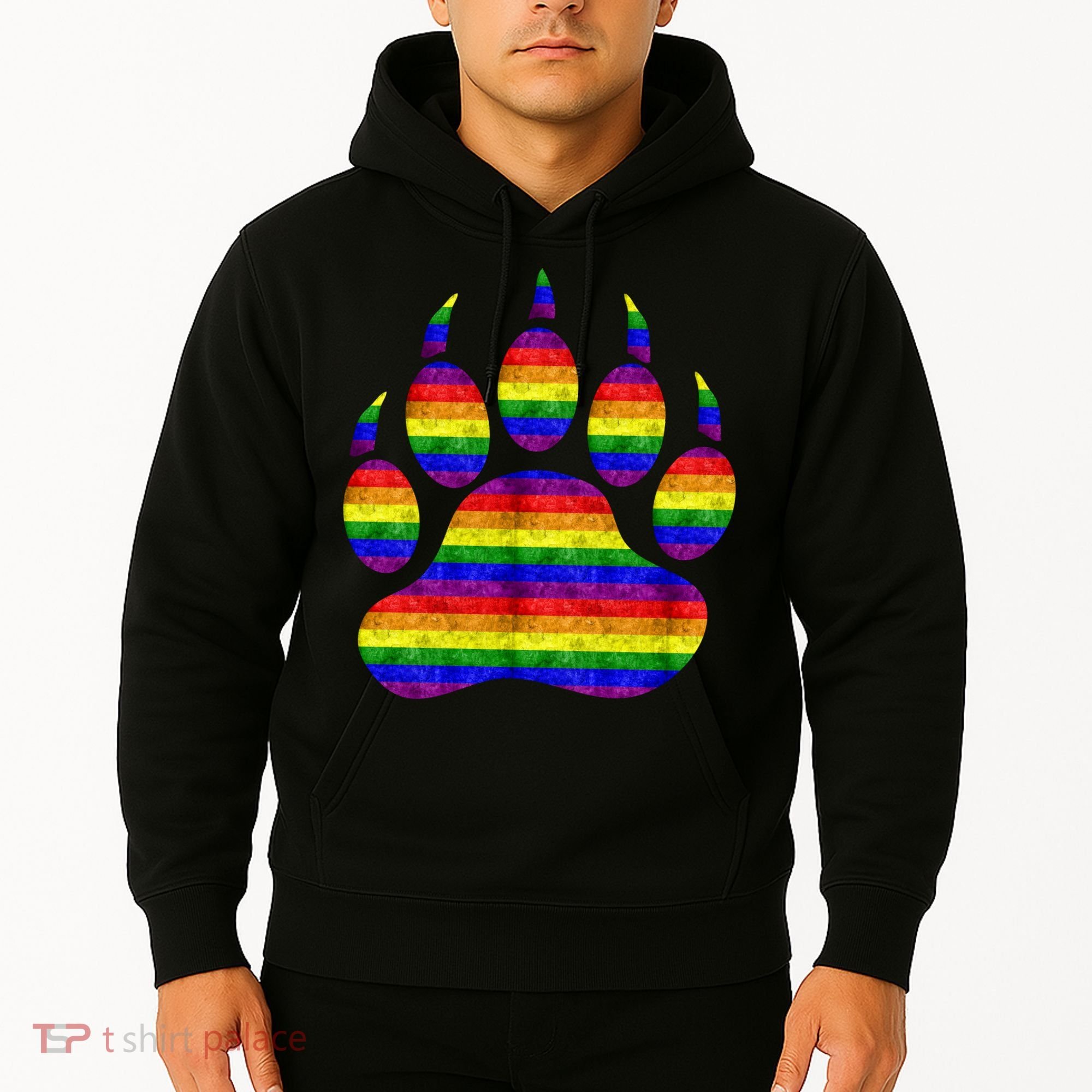 Rainbow Bear Paw Hoodie