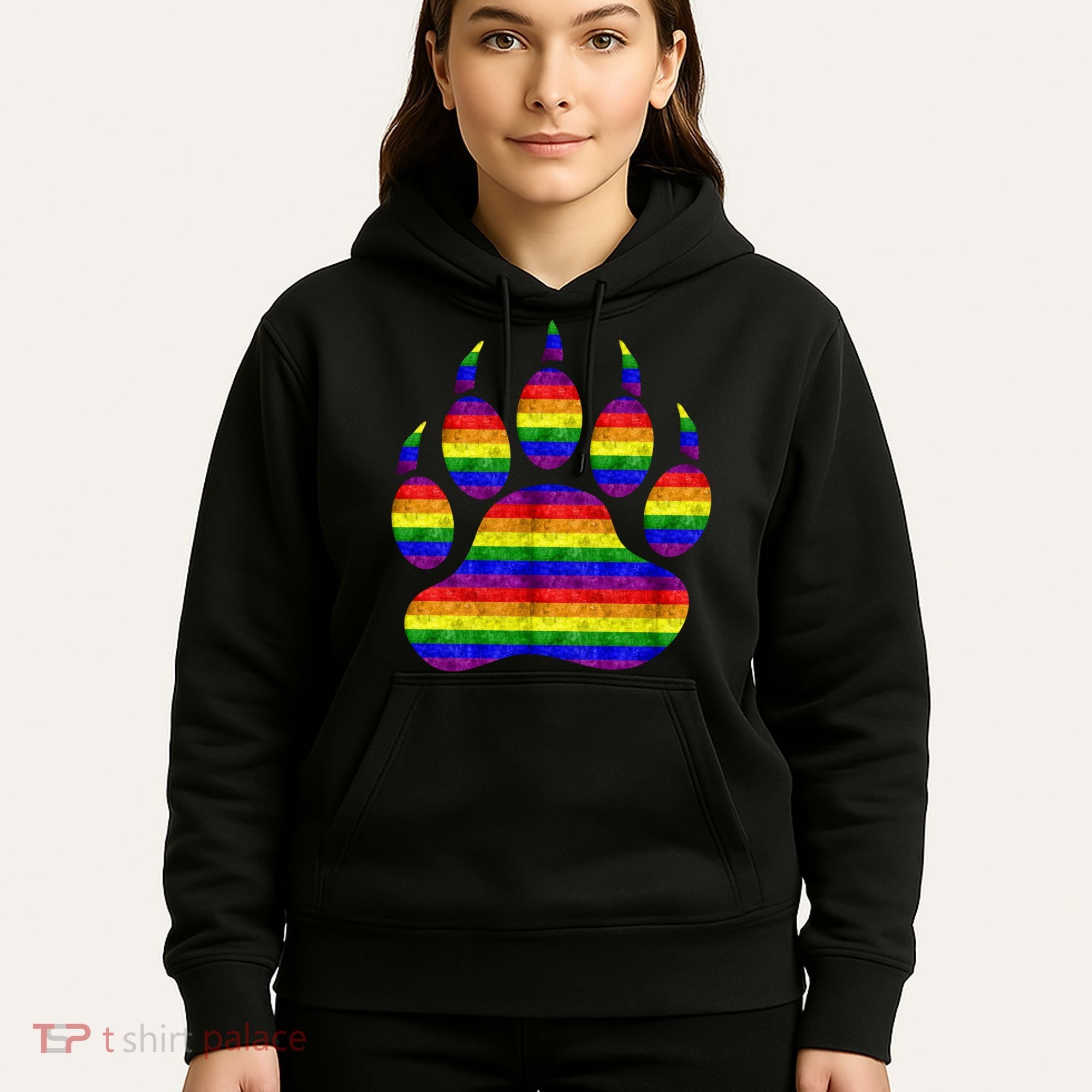 Rainbow Bear Paw Hoodie