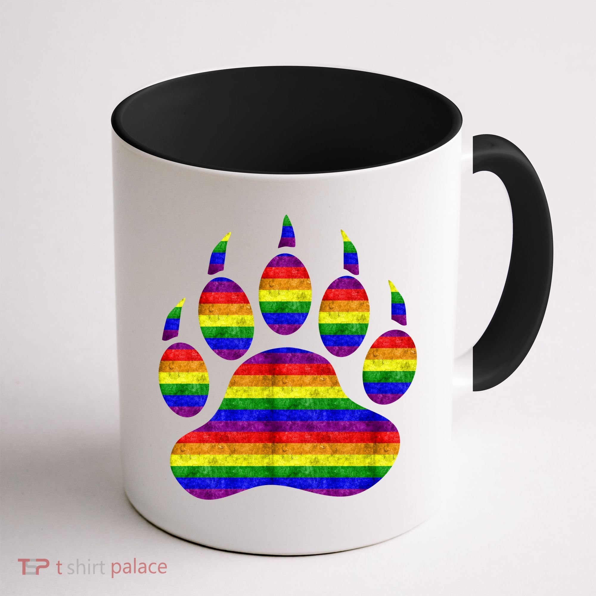 Rainbow Bear Paw Coffee Mug