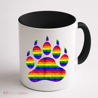 Rainbow Bear Paw Coffee Mug back