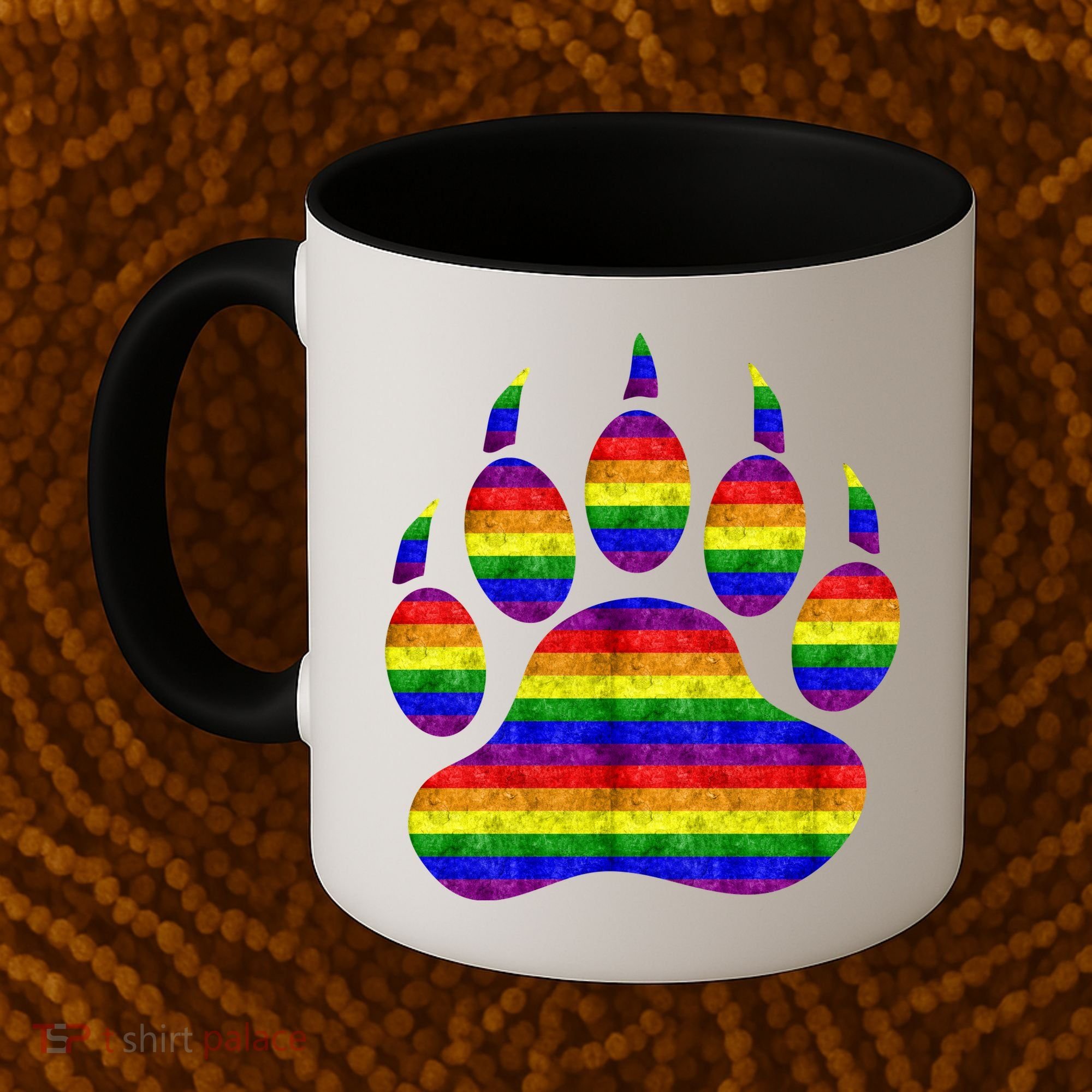 Rainbow Bear Paw Coffee Mug