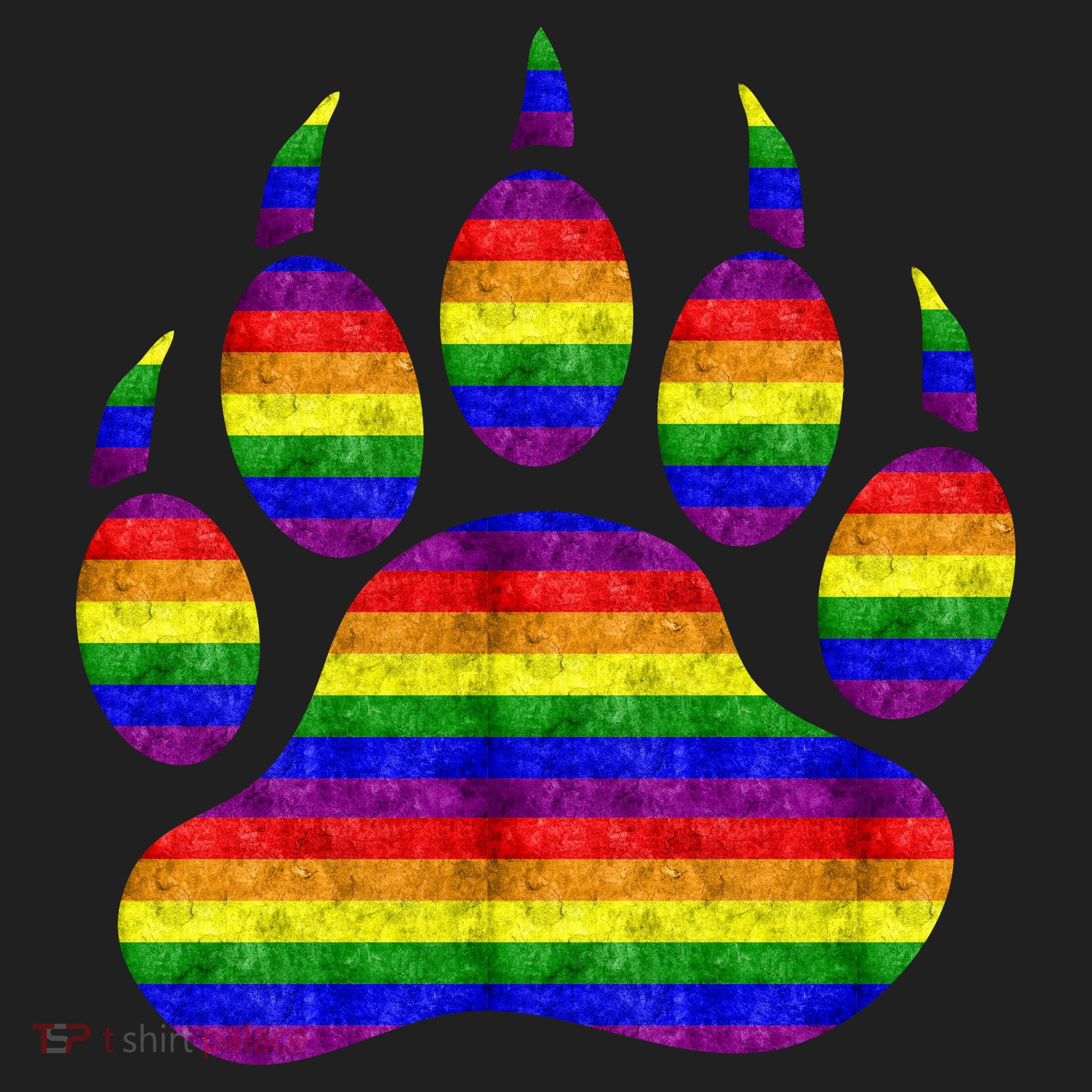 Rainbow Bear Paw Beanie