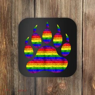 Rainbow Bear Paw Coaster