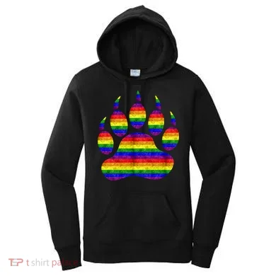 Rainbow Bear Paw Women's Hoodie