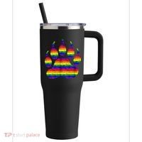 Rainbow Bear Paw 40oz Vacuum Insulated Stainless Steel Travel Tumbler thumb 0