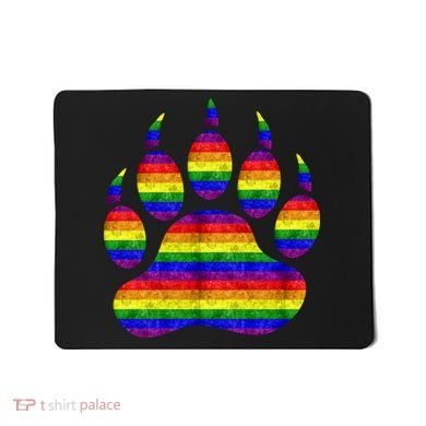 Rainbow Bear Paw Mousepad