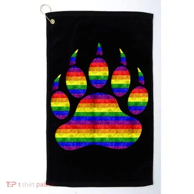 Rainbow Bear Paw Golf Towel