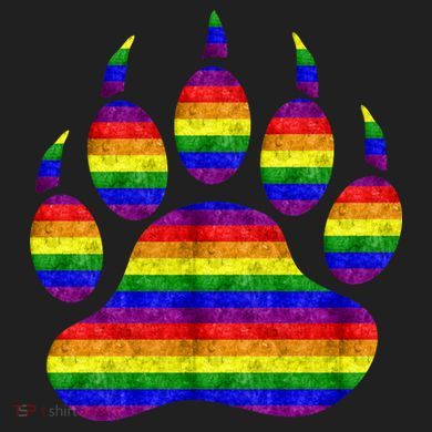 Rainbow Bear Paw Golf Towel