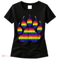 Rainbow Bear Paw Women's T-Shirt thumb 0