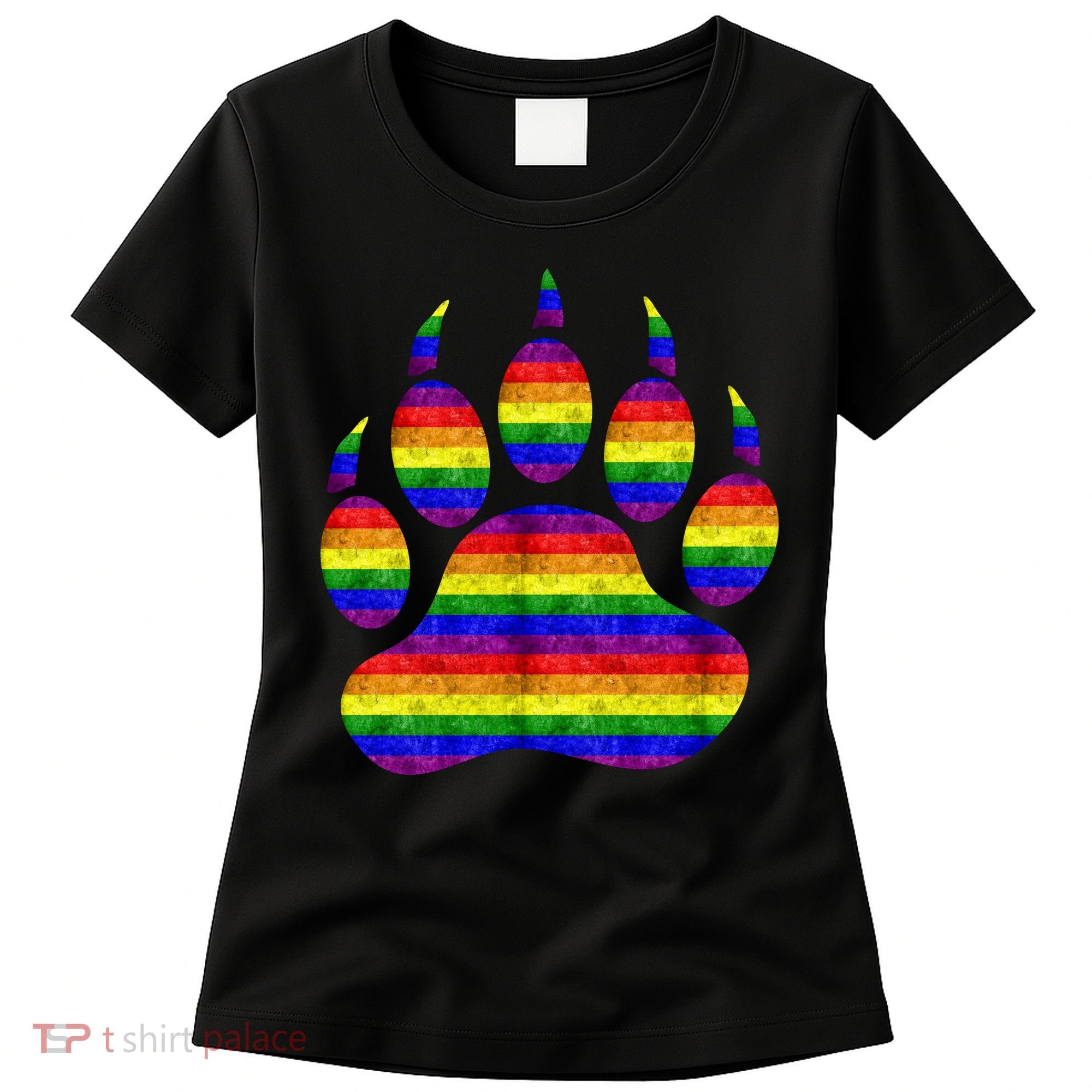 Rainbow Bear Paw Women's T-Shirt