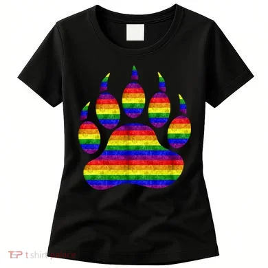 Rainbow Bear Paw Women's T-Shirt