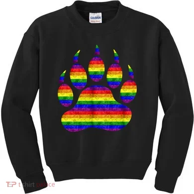 Rainbow Bear Paw Kids Sweatshirt