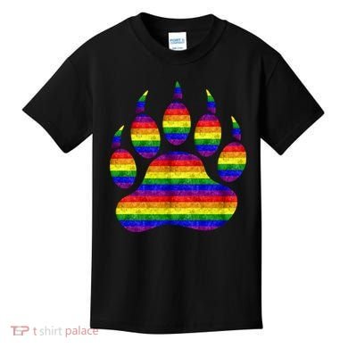 Rainbow Bear Paw Kids T-Shirt
