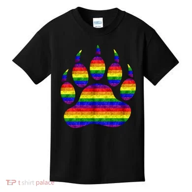 Rainbow Bear Paw Kids T-Shirt