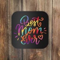 Rainbow Best Mom Ever Coaster thumb 0
