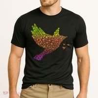Rainbow Bird Abstract Flock Cooling Performance Crew T-Shirt thumb 2