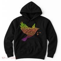 Rainbow Bird Abstract Flock Hoodie thumb 0