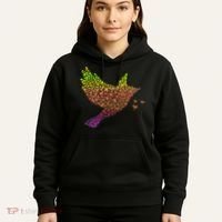 Rainbow Bird Abstract Flock Hoodie thumb 5
