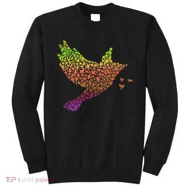 Rainbow Bird Abstract Flock Sweatshirt