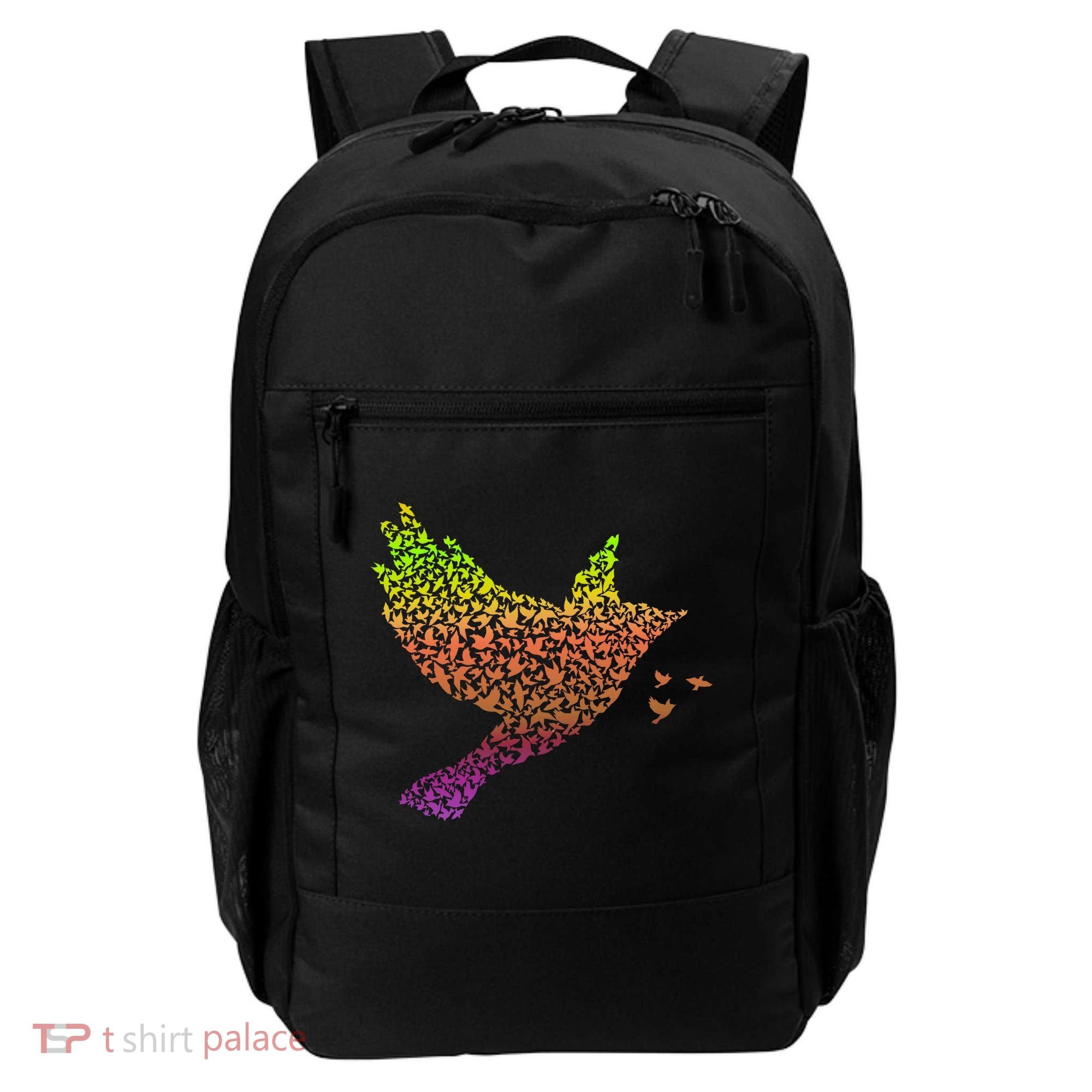 Rainbow Bird Abstract Flock Backpack