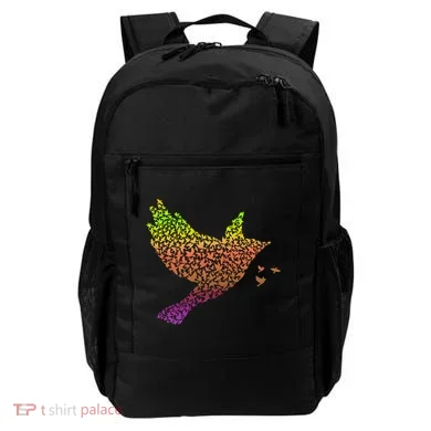 Rainbow Bird Abstract Flock Backpack