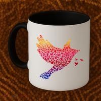 Rainbow Bird Abstract Flock Coffee Mug thumb 2