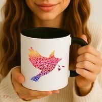 Rainbow Bird Abstract Flock Coffee Mug thumb 3