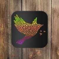 Rainbow Bird Abstract Flock Coaster thumb 0