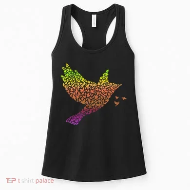 Rainbow Bird Abstract Flock Women's Tank Top
