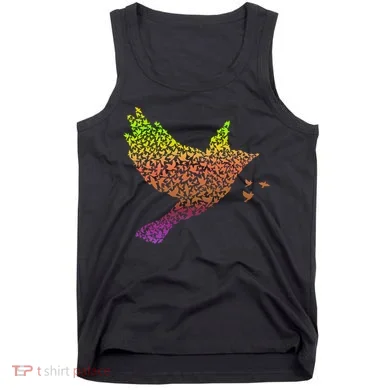 Rainbow Bird Abstract Flock Tank Top