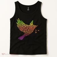 Rainbow Bird Abstract Flock Tank Top thumb 2