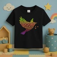 Rainbow Bird Abstract Flock Toddler T-Shirt thumb 3