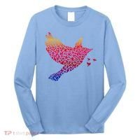 Rainbow Bird Abstract Flock Long Sleeve Shirt thumb 0