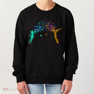 Rainbow Bird Flock Boy And Girl Women's Sweatshirt