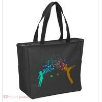 Rainbow Bird Flock Boy And Girl Tote Bag thumb 2