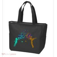 Rainbow Bird Flock Boy And Girl Tote Bag thumb 3