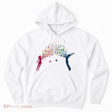 Rainbow Bird Flock Boy And Girl Hoodie