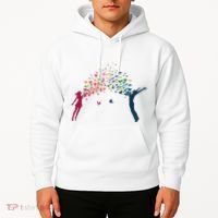 Rainbow Bird Flock Boy And Girl Hoodie thumb 2