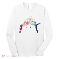 Rainbow Bird Flock Boy And Girl Long Sleeve Shirt thumb 0