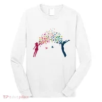 Rainbow Bird Flock Boy And Girl Long Sleeve Shirt thumb 0