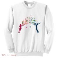 Rainbow Bird Flock Boy And Girl Sweatshirt thumb 0