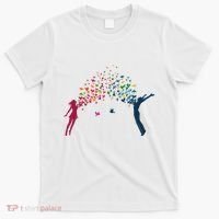 Rainbow Bird Flock Boy And Girl T-Shirt thumb 0